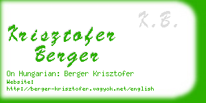 krisztofer berger business card